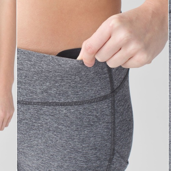 Lululemon Speed Crop Heathered Black - Picture 5 of 14